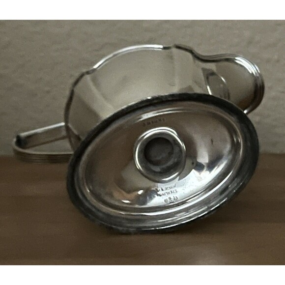 Gorham‎ Sterling Creamer Vintage 1933 Plymouth Art Deco Gold Wash 5/8 Pt No Mono - Picture 9 of 10